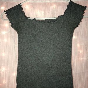 Grey off the shoulder top